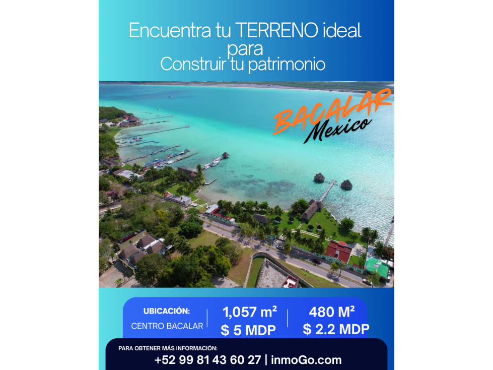 Venta Terreno Bacalar 1,057 m2 $5 MDP - 6
