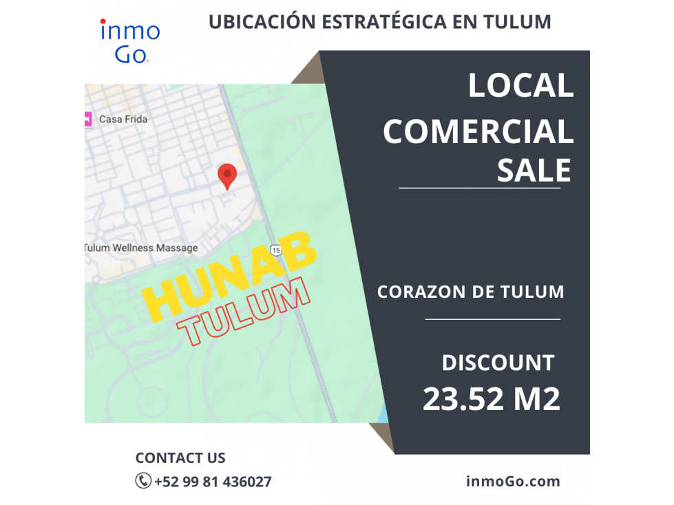 Venta Local comercial Tulum $3.7MDP 23.52 m2 - 3