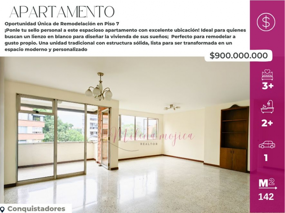 Oportunidad Única de Remodelación, apartamento piso alto