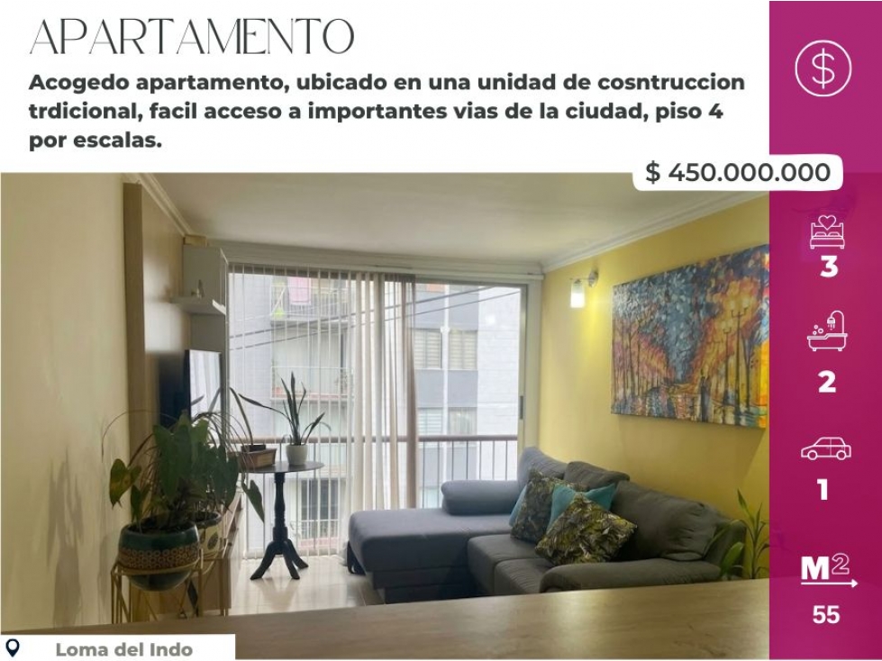 Apartamento en venta, Loma del Indio — foto 2