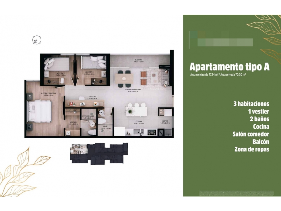 APARTAMENTE EN CESIÓN DE DERECHOS, LA ESTRELLA SECTOR LA ALDEA P10 — foto 2