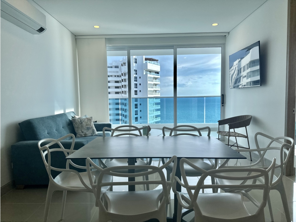 VENTA APARTAMENTO AMOBLADO FRENTE AL MAR - PLAYA SALGUERO SANTA MARTA — foto 4