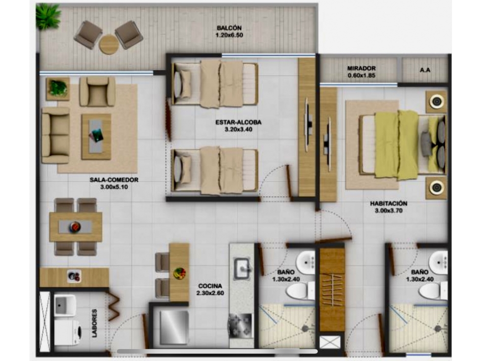 VENTA APARTAMENTO AMOBLADO VISTA AL MAR POZOS COLORADOS SANTA MARTA — foto 2