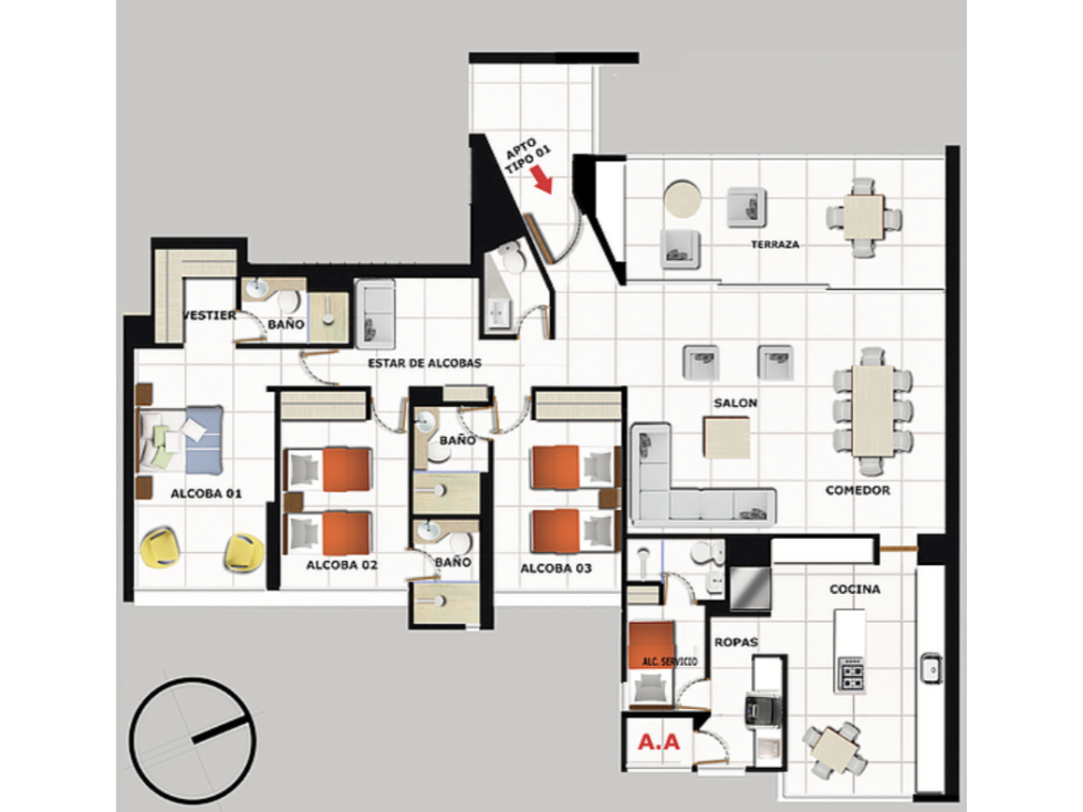 VENTA APARTAMENTO AMOBLADO FRENTE AL MAR - RODADERO SUR — foto 2