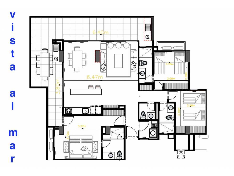 APARTAMENTO EN VENTA FRENTE AL MAR POZOS COLORADOS — foto 2