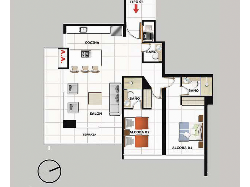 ARRIENDO APARTAMENTO FRENTE AL MAR - RODADERO SUR, SANTA MARTA — foto 3