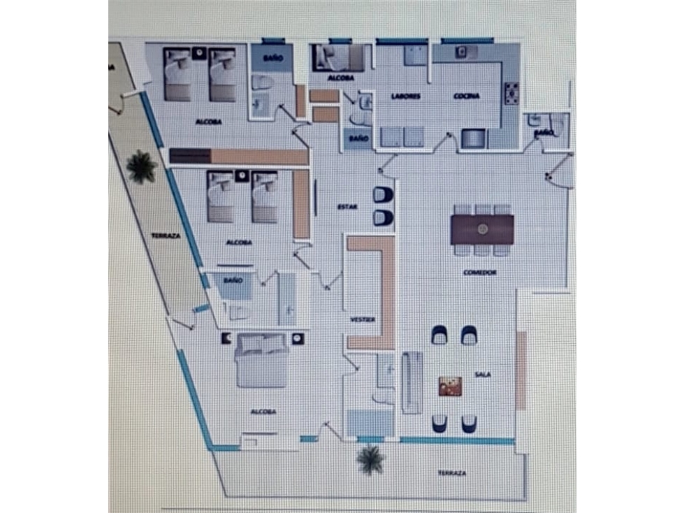 VENTA APARTAMENTO CON VISTA AL MAR BELLAVISTA- LOS COCOS-SANTA MARTA — foto 2
