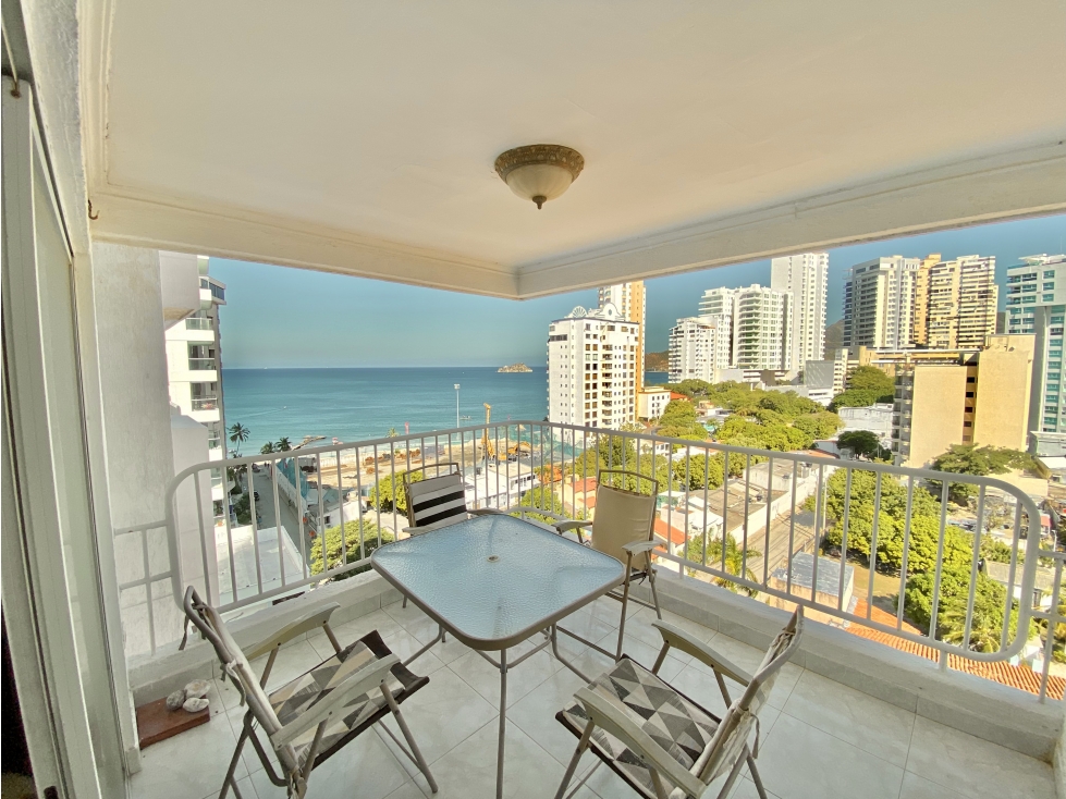 VENTA APARTAMENTO AMOBLADO CON VISTA AL MAR RODADERO SUR SANTA MARTA