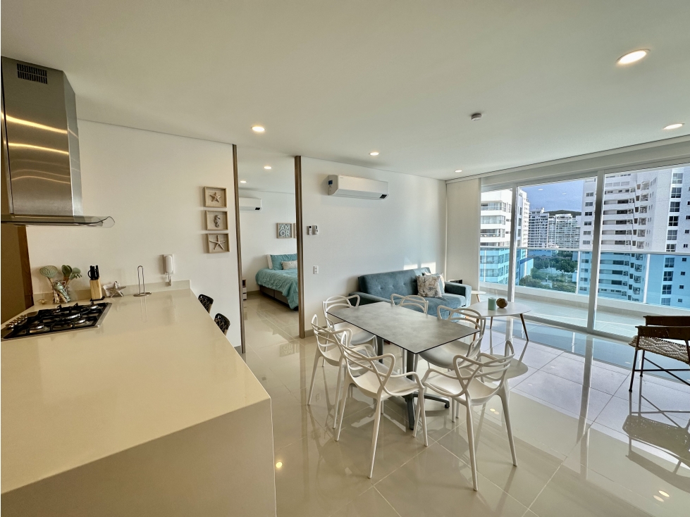 VENTA APARTAMENTO AMOBLADO FRENTE AL MAR - PLAYA SALGUERO SANTA MARTA — foto 6