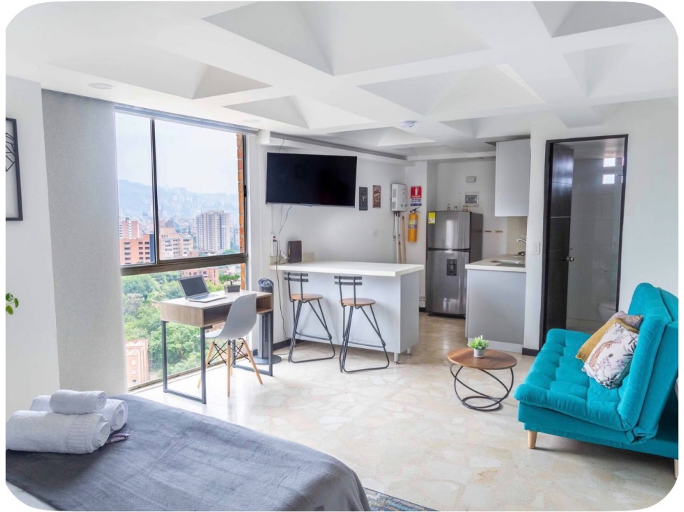SE VENDE HERMOSO APARTAESTUDIO EN EL POBLADO — foto 6