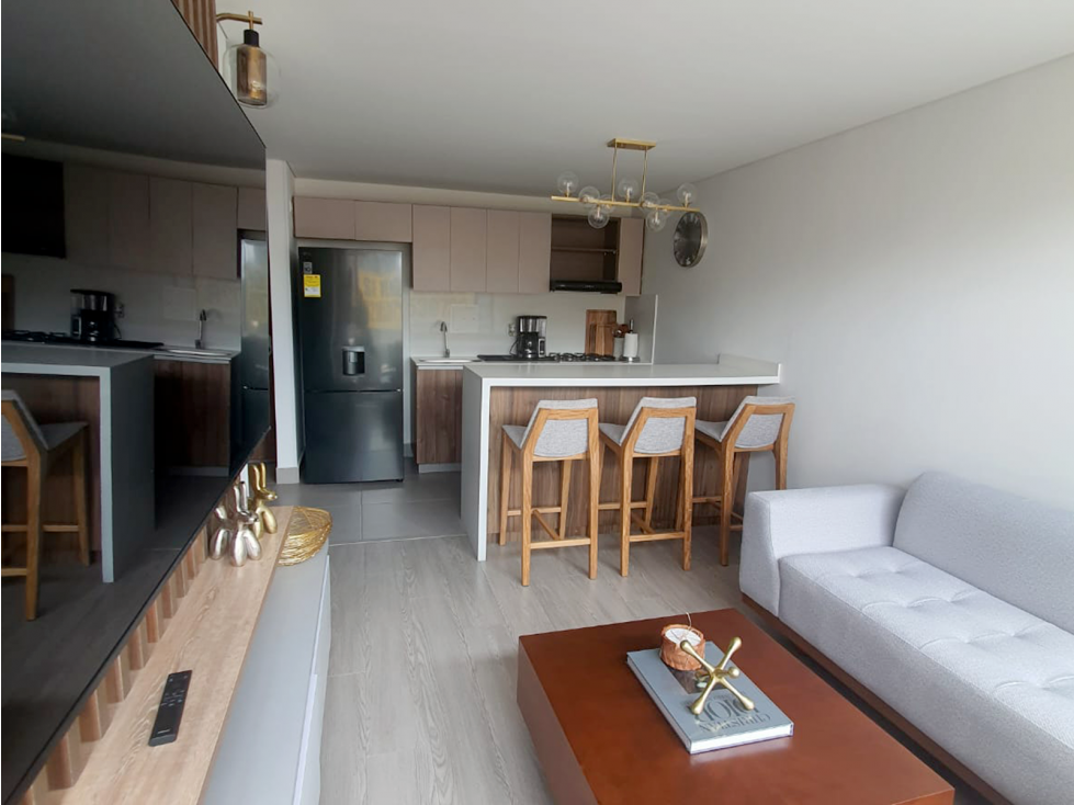 Vendo lindo apartamento Modelia + 60 mt2 + 3 alcobas + amoblado