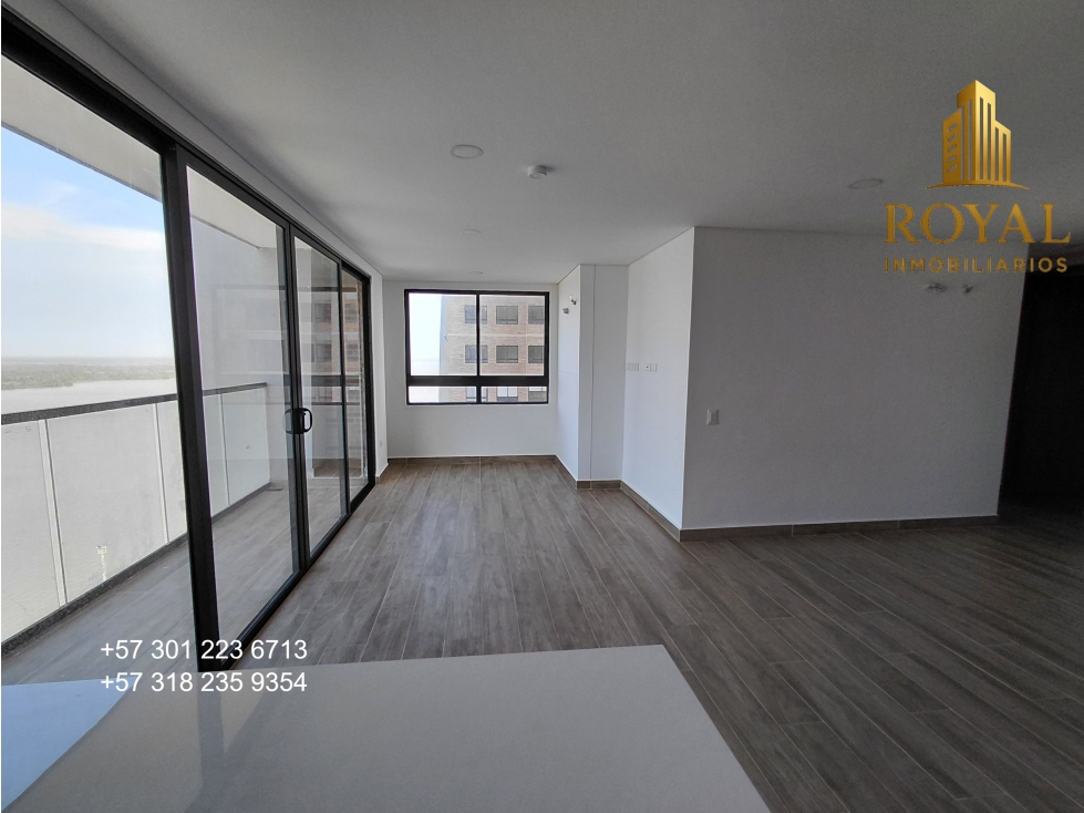 VENTA APARTAMENTO NUEVO, MALECON BARRANQUILLA, 99.5 METROS