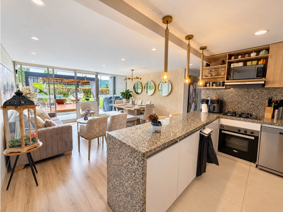 Apartamento con terraza para venta en cajica milla de oro