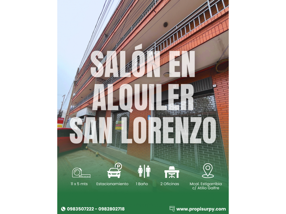 HERMOSO Y AMPLIO SALÓN EN SAN LORENZO - 1