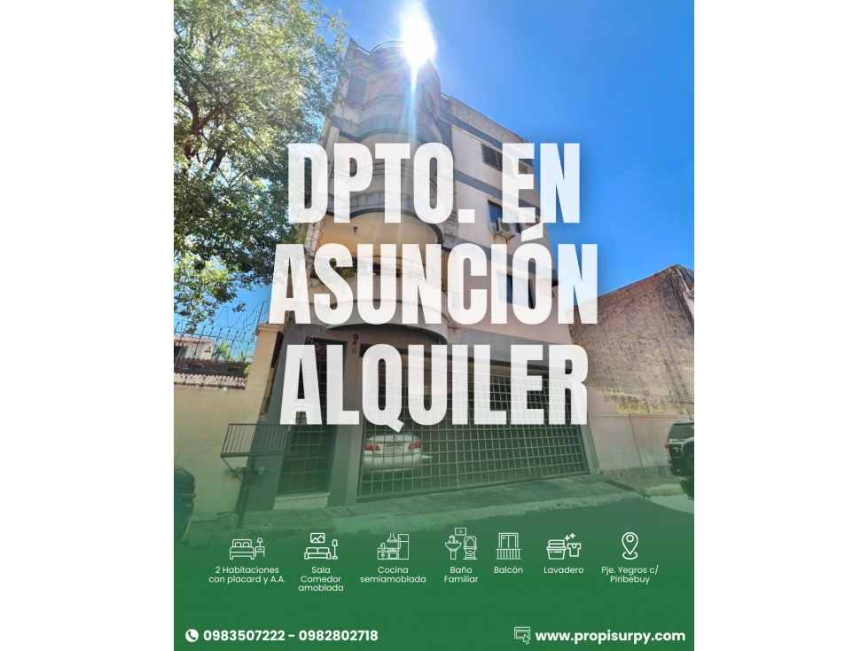 DEPARTAMENTO AMOBLADO EN ALQUILER - ASUNCIÓN - 1