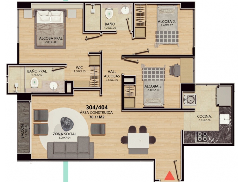 VENTA APARTAMENTO PARA ESTRENAR SAN MIGUEL