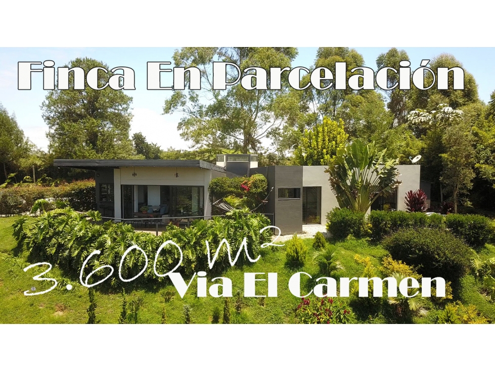Venta de Hermosa Casa Campestre En Parcelación Vía El Carmen