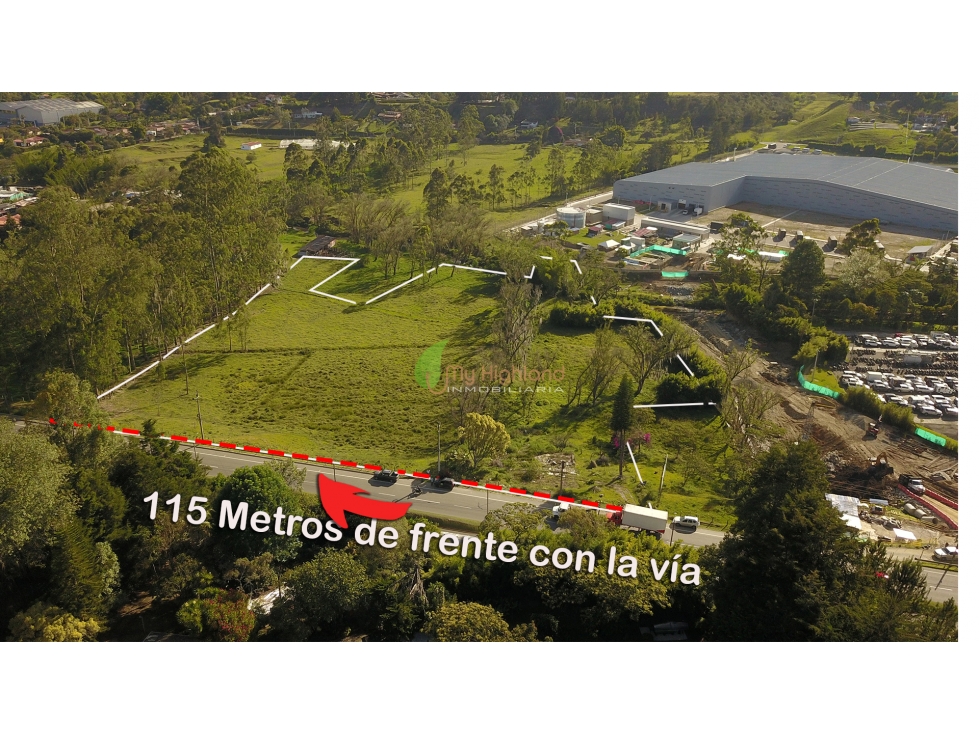 Lote de Uso Industrial 19.956 m² Autopista Medellin-Bogota (Guarne)