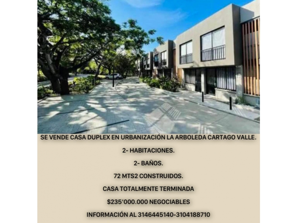 Se Vende Hermosa Casa De 2 Pisos En Cartago