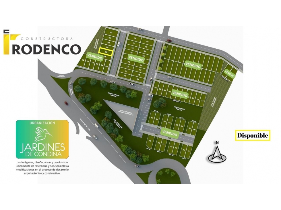 SE VENDE LOTE O PERMUTA CONDINA EN URBANIZACION JARDINES DE CONDINA