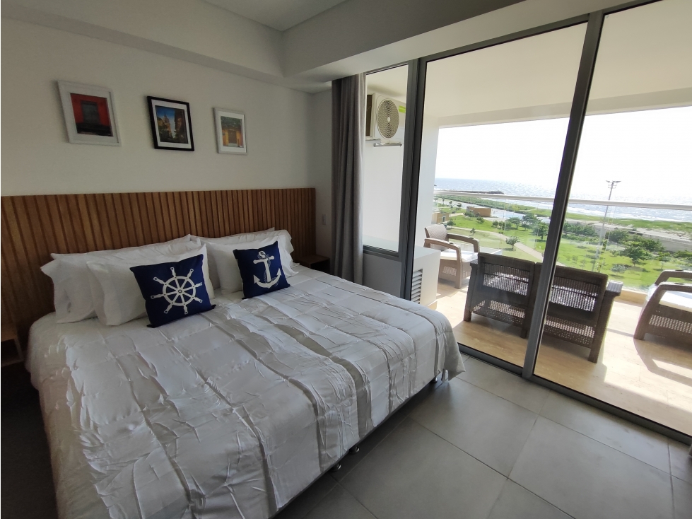 PRIMERA LÍNEA DE PLAYA APTARTAESTUDIO EN OBRA GRIS EN VENTA CARTAGENA — foto 5