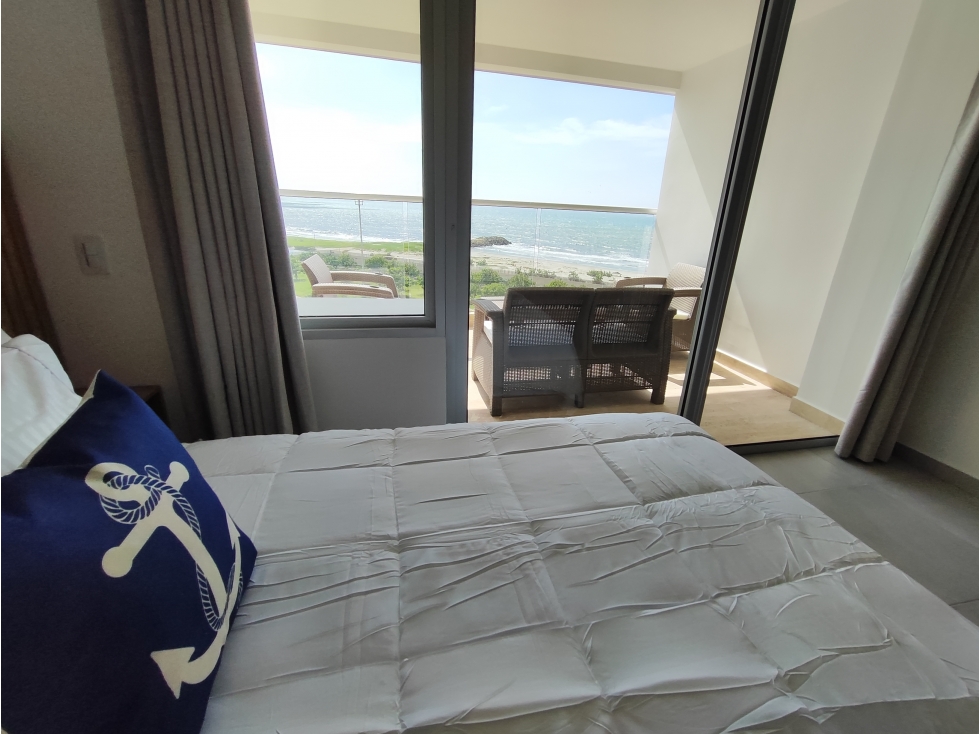 PRIMERA LÍNEA DE PLAYA APTARTAESTUDIO EN OBRA GRIS EN VENTA CARTAGENA — foto 4