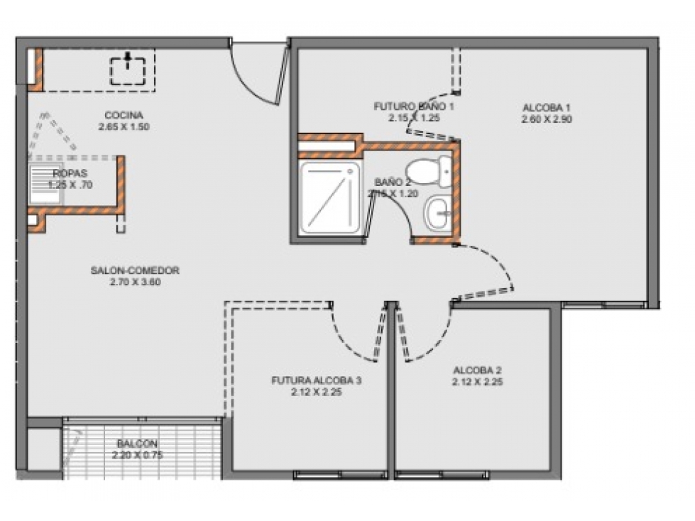 Cesión de derechos Rionegro Nate 49 m² 2 alcobas $135MM — foto 2