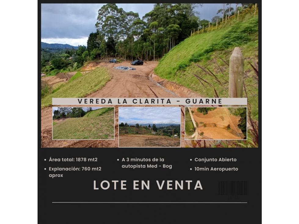 Venta Lote cerca Aeropuerto Rionegro 1.878m2 — foto 4