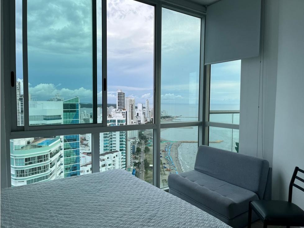 Se vende apartamento amoblado, para uso mixto, Bocagrande, Cartagena