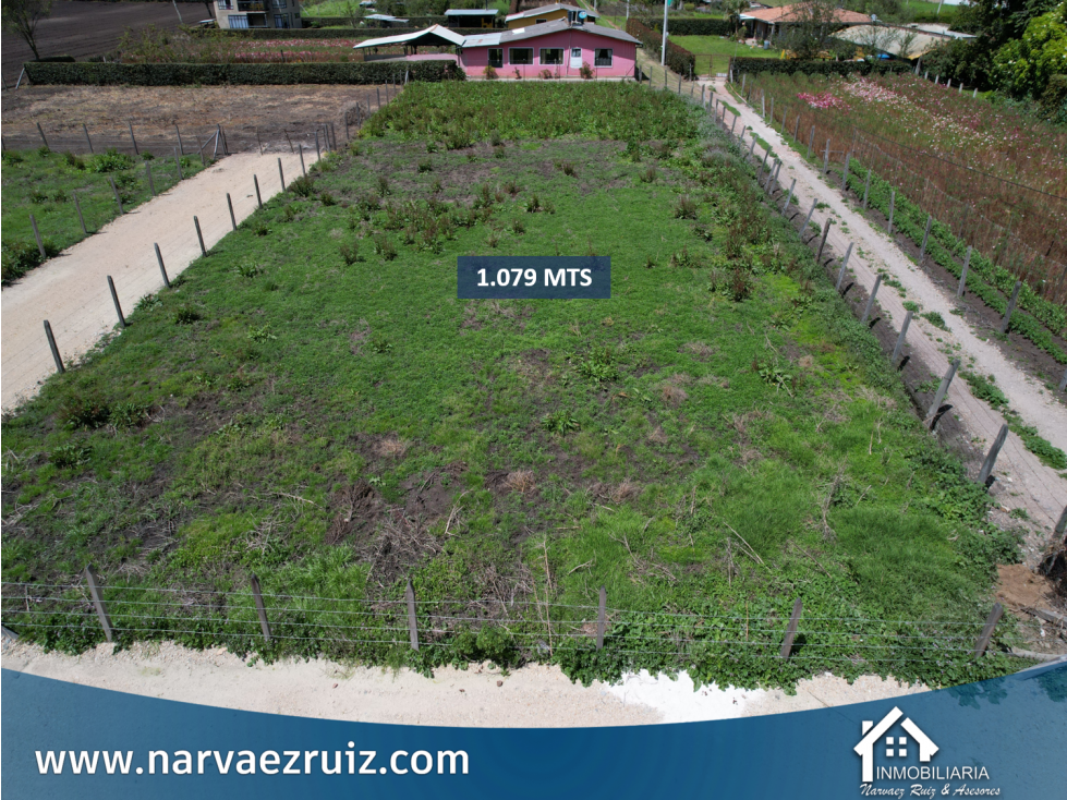 Vendo Lote de 1.079 mts en Tabio Lourdes - 2
