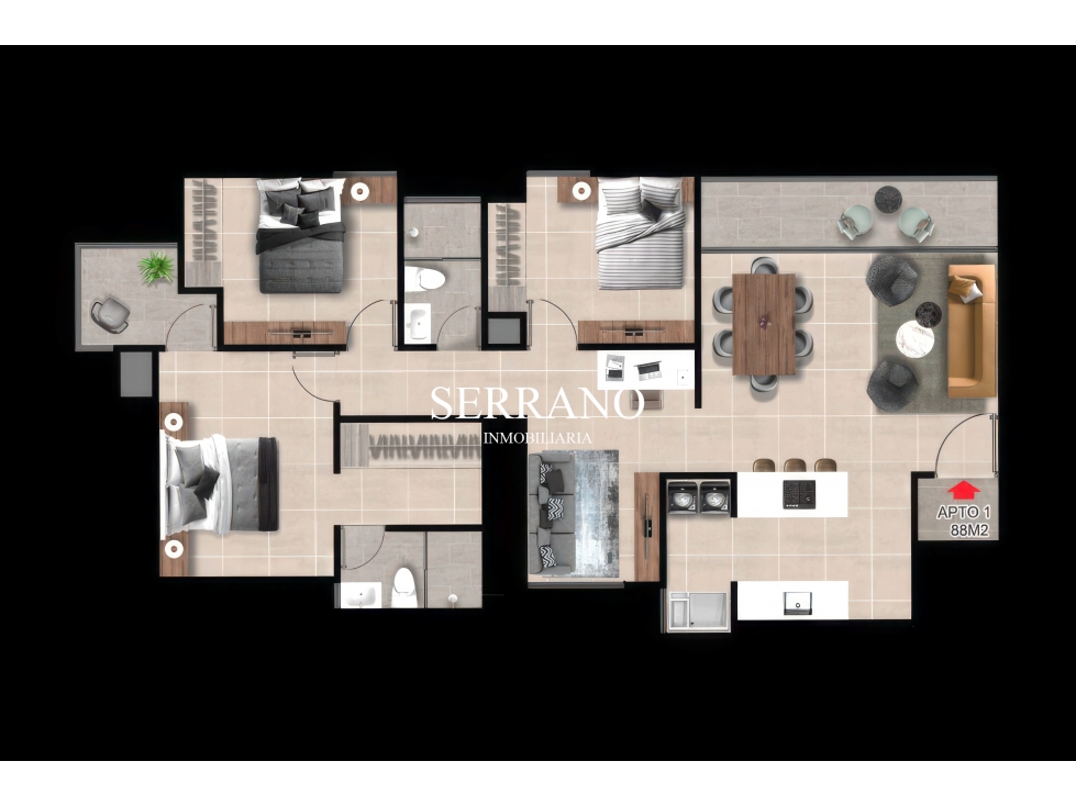 APARTAMENTO EN VENTA EN 30 BARCELO LA AURORA ORIENTAL BUCARAMANGA — foto 2