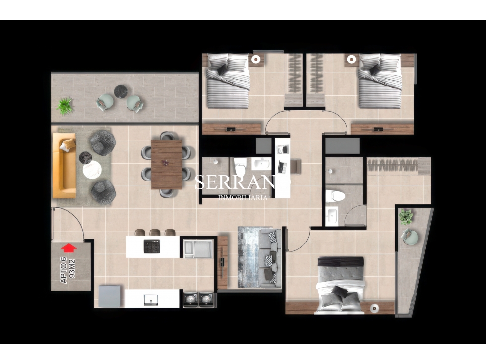 APARTAMENTO EN VENTA EN 30 BARCELO LA AURORA ORIENTAL BUCARAMANGA — foto 2