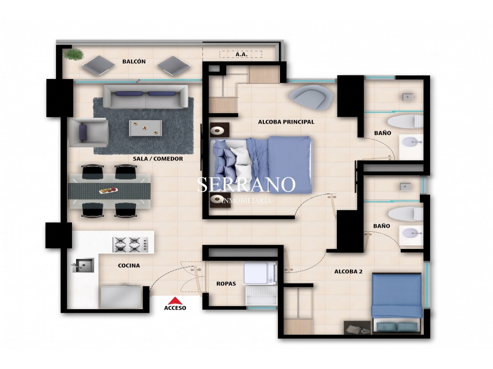 APARTAMENTO EN VENTA EN CITY CENTER PUERTA DEL SOL CABECERA DEL LLANO — foto 2
