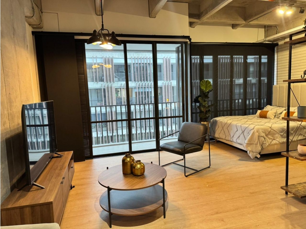 Apartaestudio amoblado para arriendo en Ciudad del Río El Poblado
