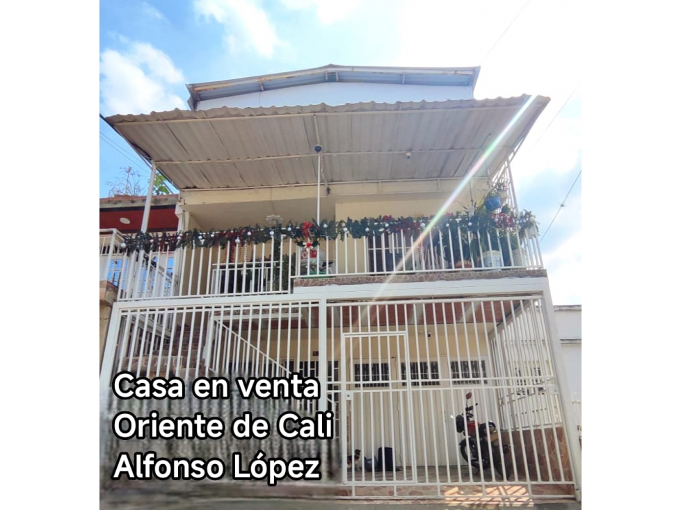 CASA EN VENTA AL ORIENTE CALI BARRIO ALFONSO LOPEZ
