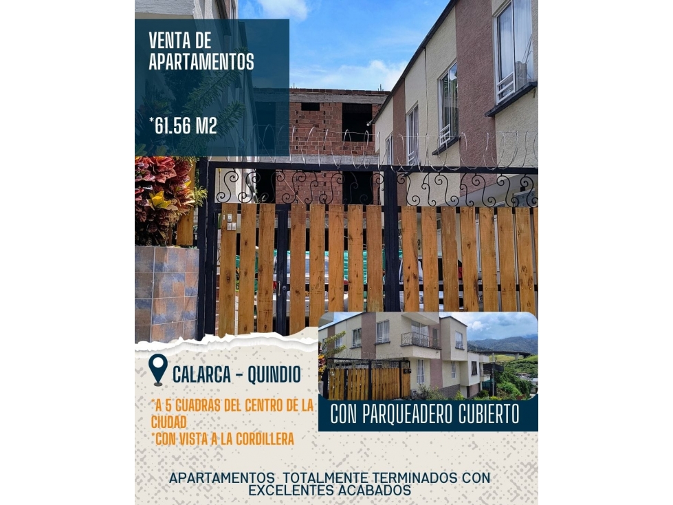 VENDEMOS APARTAMENTO EN PROYECTO CALARCA QUINDIO