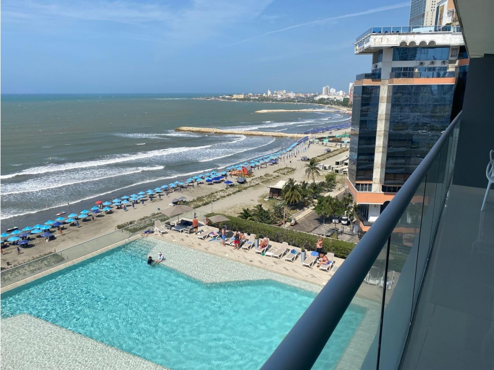 VENTA DE APARTAMENTO DE DOS ALCOBAS TURISTICO FRENTE AL MAR BOCAGRANDE