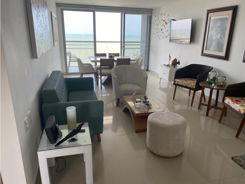 VENTA DE APARTAMENTO DE DOS ALCOBAS TURISTICO FRENTE AL MAR BOCAGRANDE — foto 6