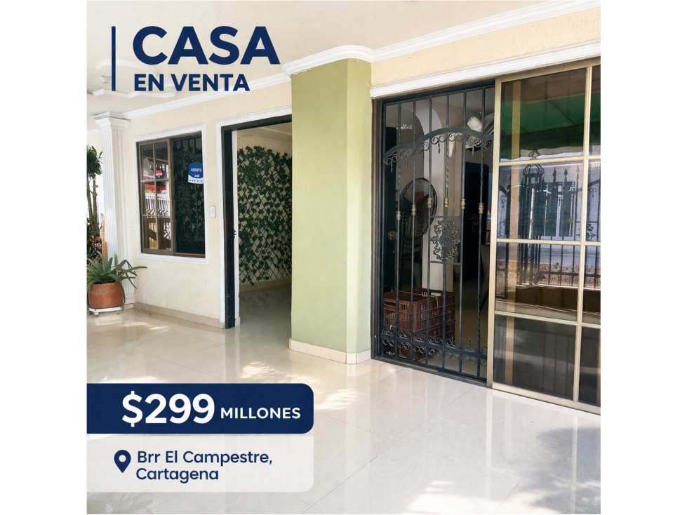 CASA DE 3 PLANTAS EN EL CAMPESTRE - CARTAGENA - AL PRECIO DE 2 PLANTAS