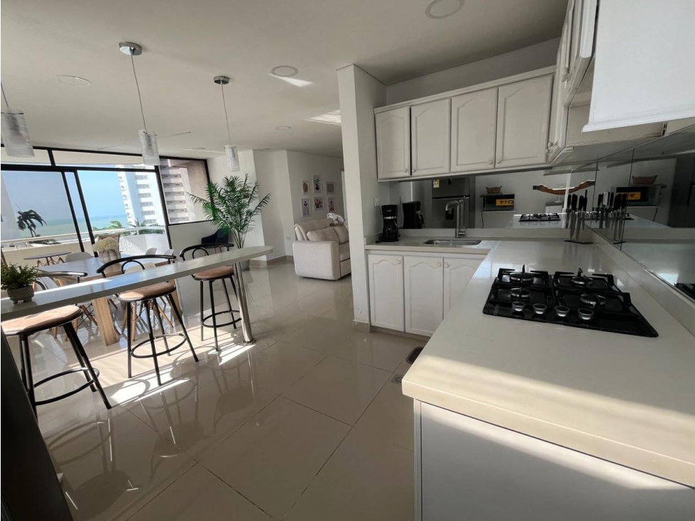 VENDO APARTAMENTO BOCAGRANDE CARTAGENA AMOBLADO 107 MTS 3 HAB — foto 3