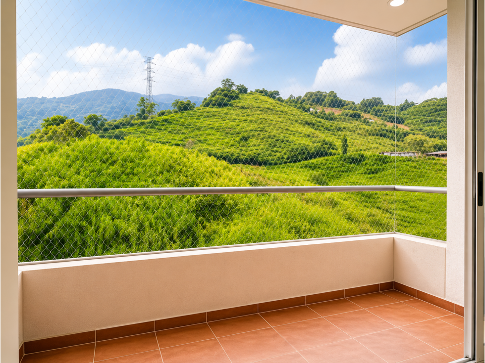 Apartamento en venta Envigado, piso alto, vista verde permanente