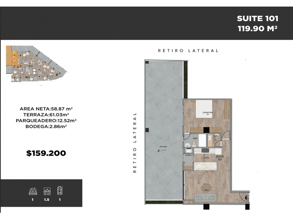MODERNA Y BIEN UBICADA SUITE 1 EN VENTA PUERTAS DEL SOL CUENCA — foto 2