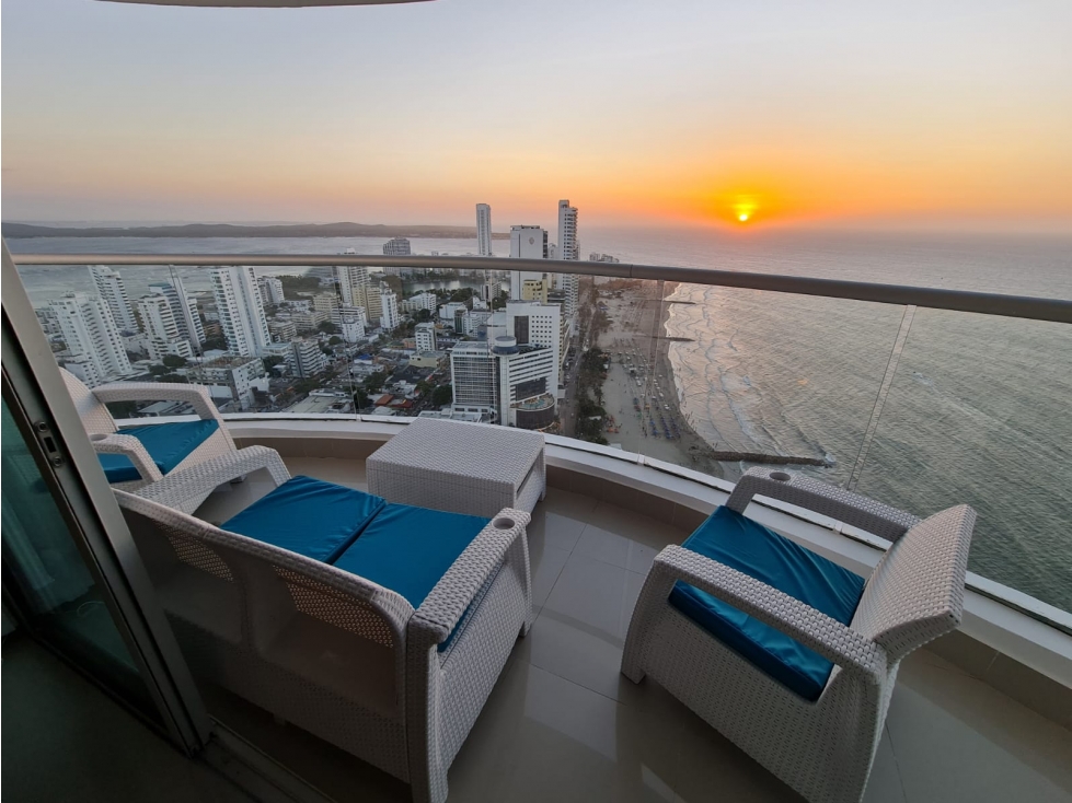 Apartamento Bocagrande vista al mar y centro amurallado