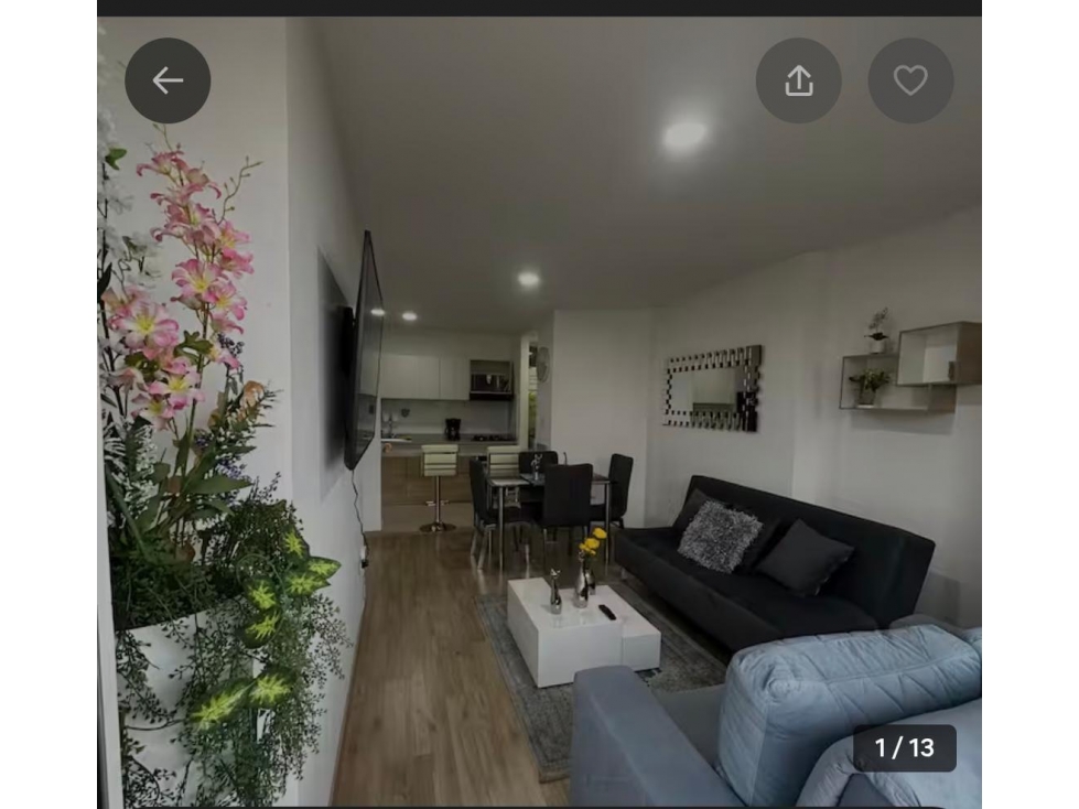 HERMOSO APARTAMENTO AMOBLADO CON PARQUEADERO CUBIERTO — foto 5