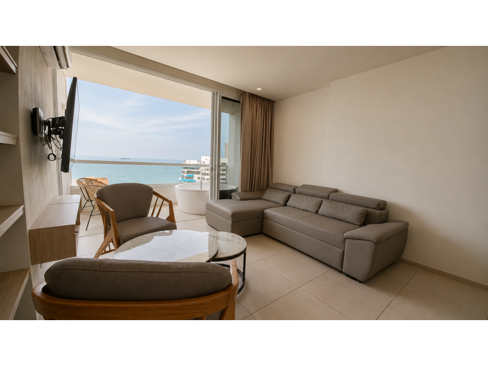 SE VENDE APARTAMENTO DE DOS ALCOBAS CON VISTA FRONTAL AL MAR — foto 5