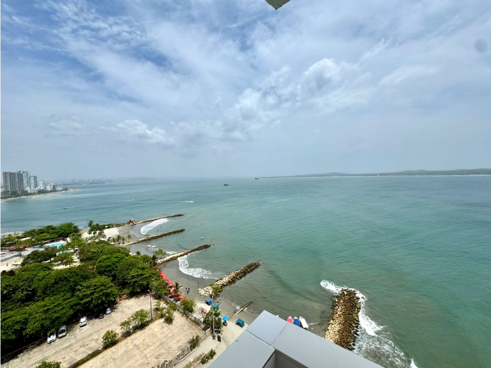 SE VENDE APARTAMENTO DE 3 ALCOBAS CON VISTA FRONTAL AL MAR