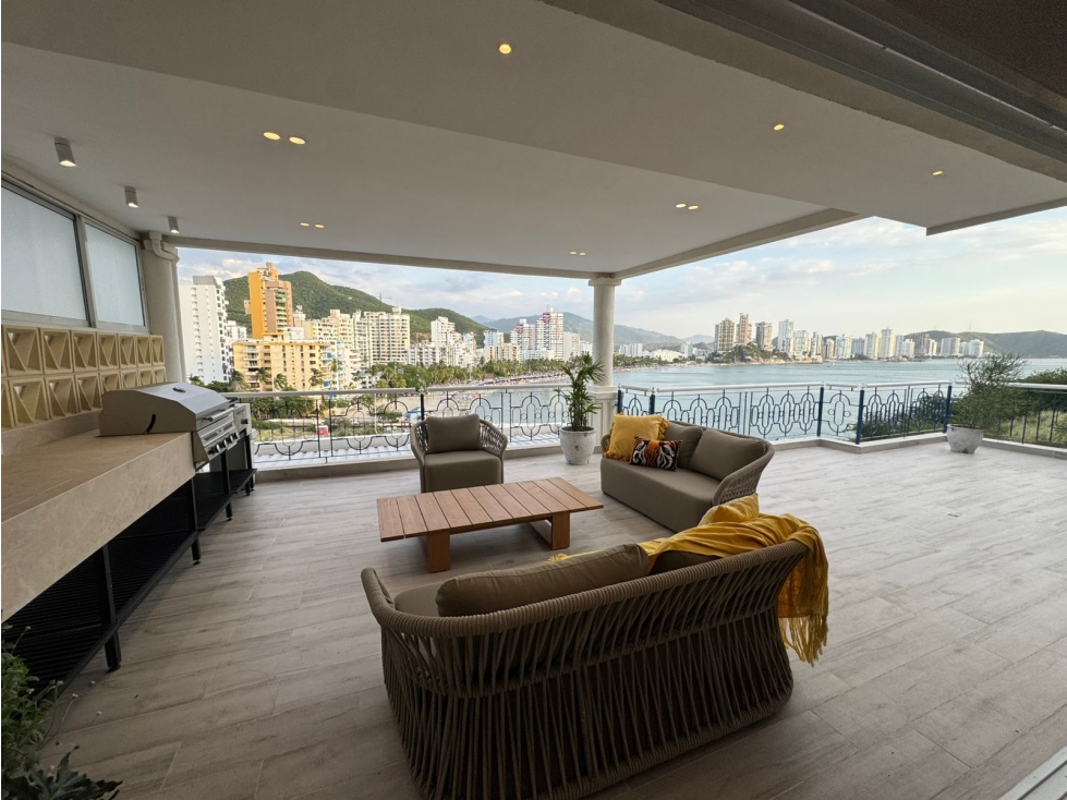 APARTAMENTO AMOBLADO EN VENTA CON VISTA AL MAR, SANTA MARTA (COLOMBIA)