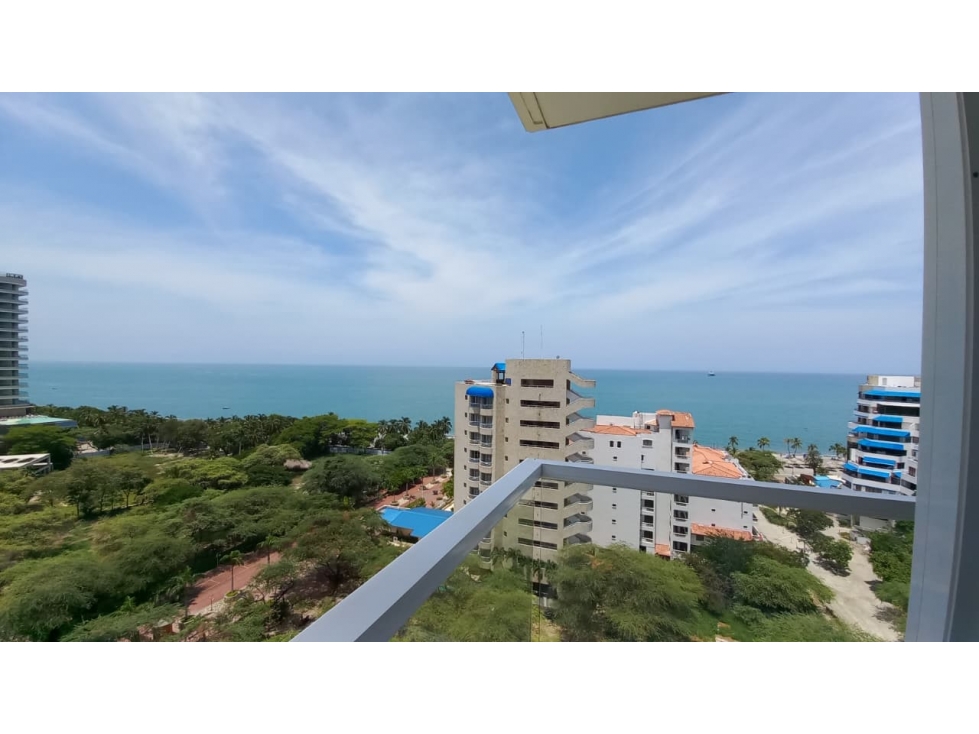 SE VENDE APARTAMENTO DE DOS ALCOBAS CON VISTA FRONTAL AL MAR
