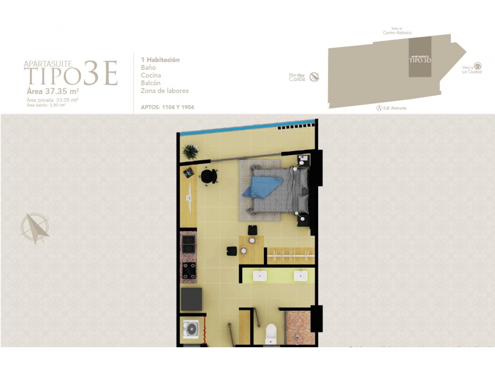 SE VENDE APARTASUITE DE USO TURISTICO, SECTOR BELLAVISTA — foto 2
