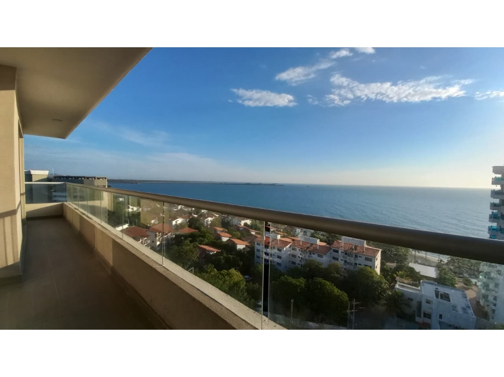 SE VENDE APARTAMENTO DE TRES ALCOBAS CON VISTA FRONTAL AL MAR